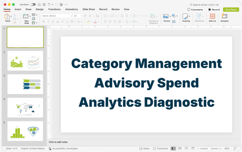 Category Management Advisory Spend Analytics Diagnostic Presentation