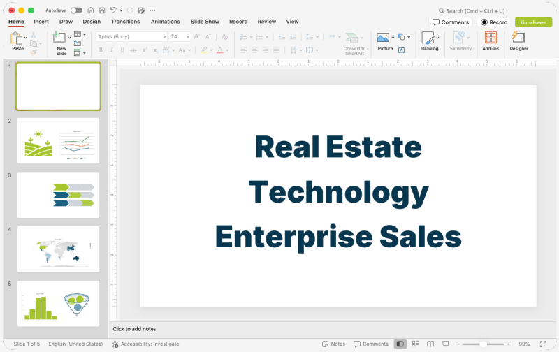 Real Estate Technology Enterprise Sales Presentation