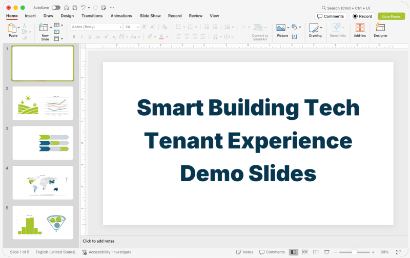 Smart Building Tech Tenant Experience Demo Slides