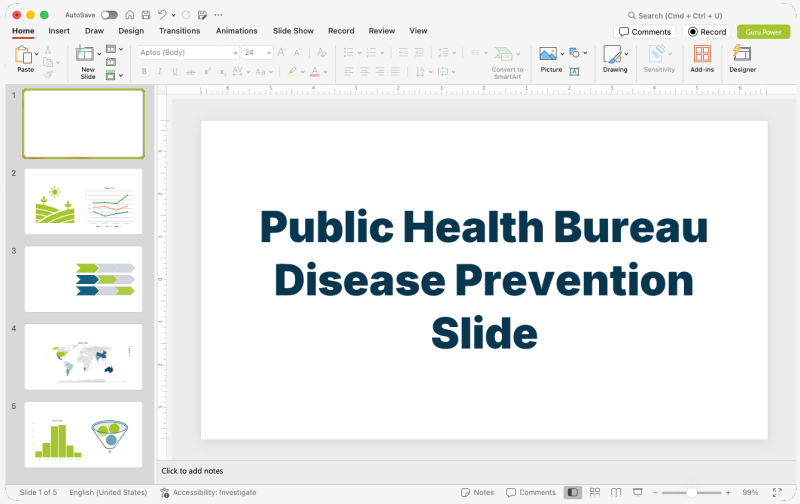 Public Health Bureau Disease Prevention Slide-Deck