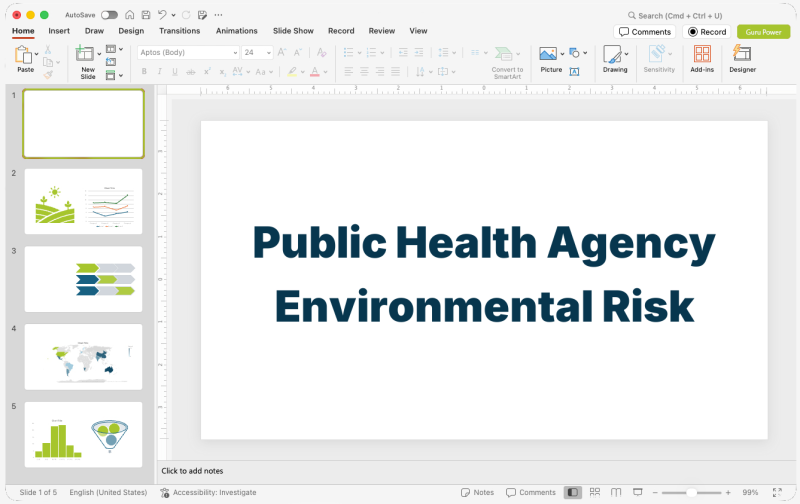 Public Health Agency Environmental Risk Presentation