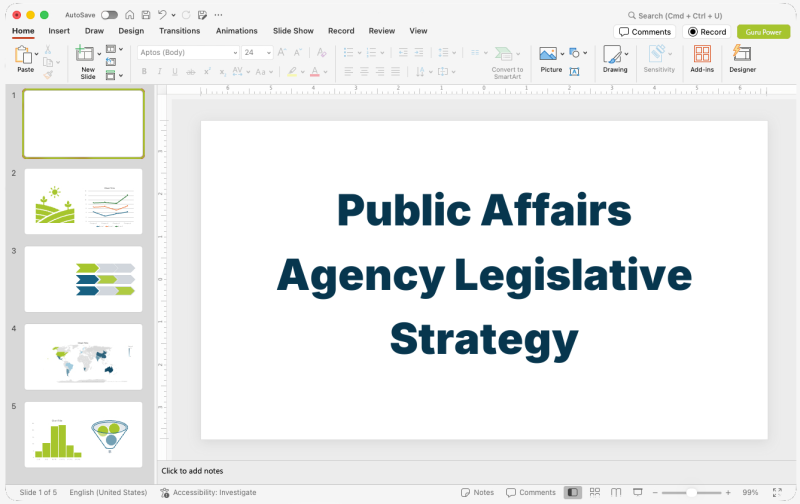 Public Affairs Agency Legislative Strategy Pitch-Deck