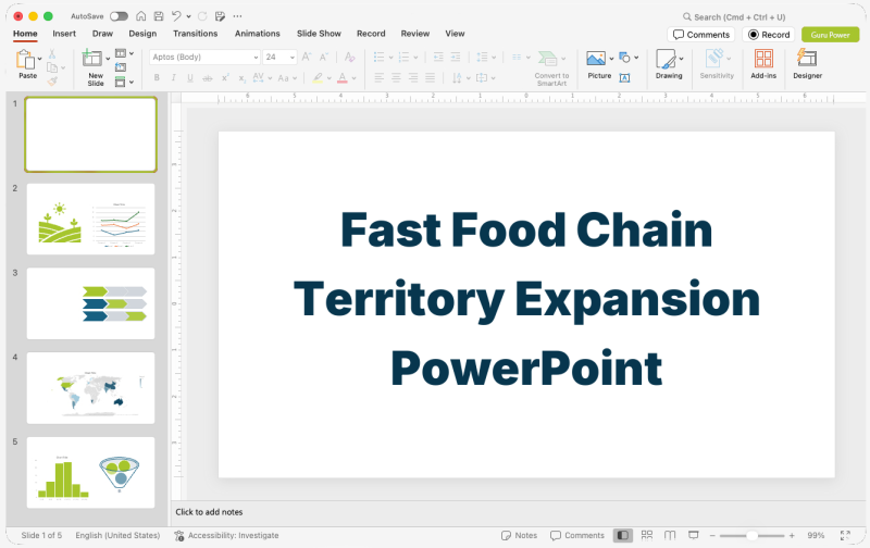Fast Food Chain Territory Expansion PowerPoint
