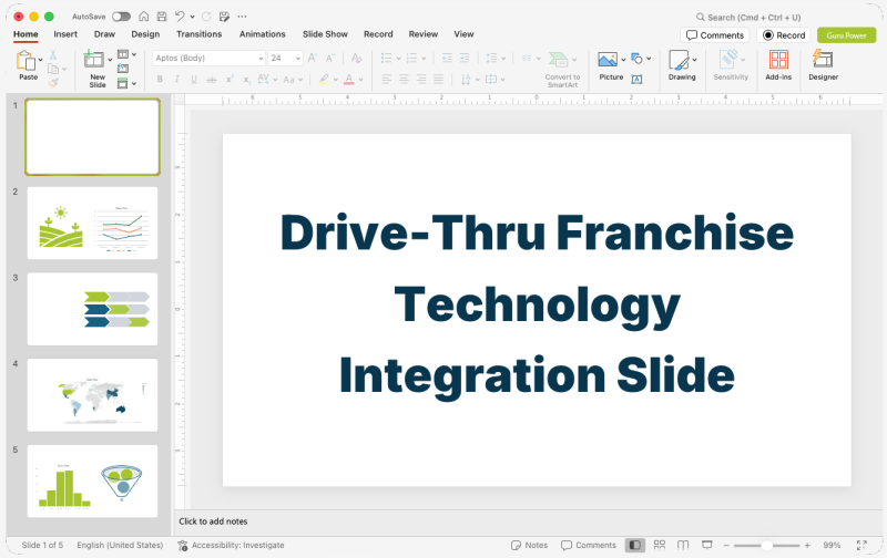 Drive-Thru Franchise Technology Integration Slide-Deck