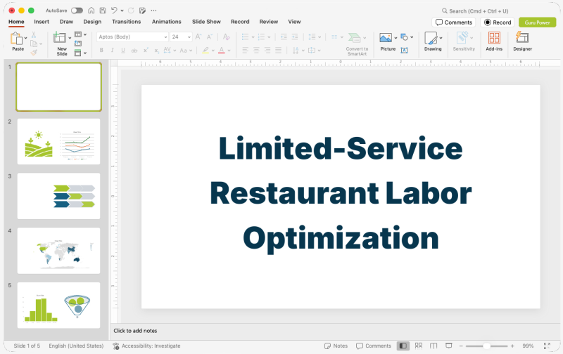 Limited-Service Restaurant Labor Optimization Pitch-Deck