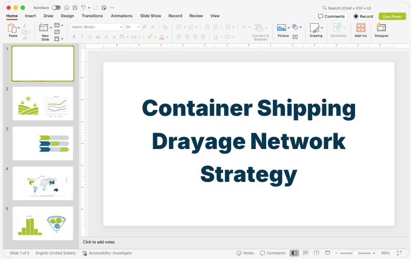 Container Shipping Drayage Network Strategy Pitch-Deck