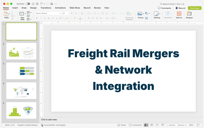 Freight Rail Mergers & Network Integration Presentation