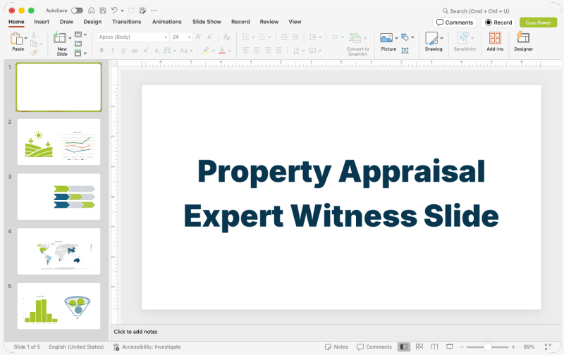 Property Appraisal Expert Witness Slide-Deck