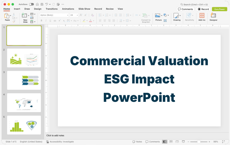 Commercial Valuation ESG Impact PowerPoint