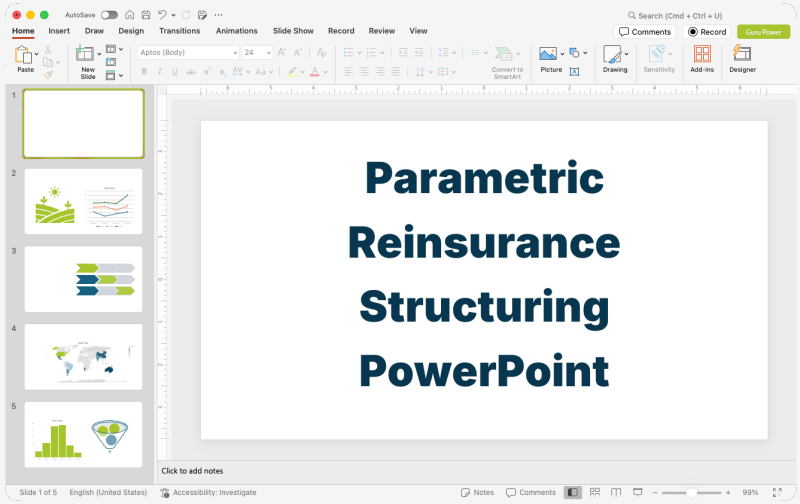 Parametric Reinsurance Structuring PowerPoint