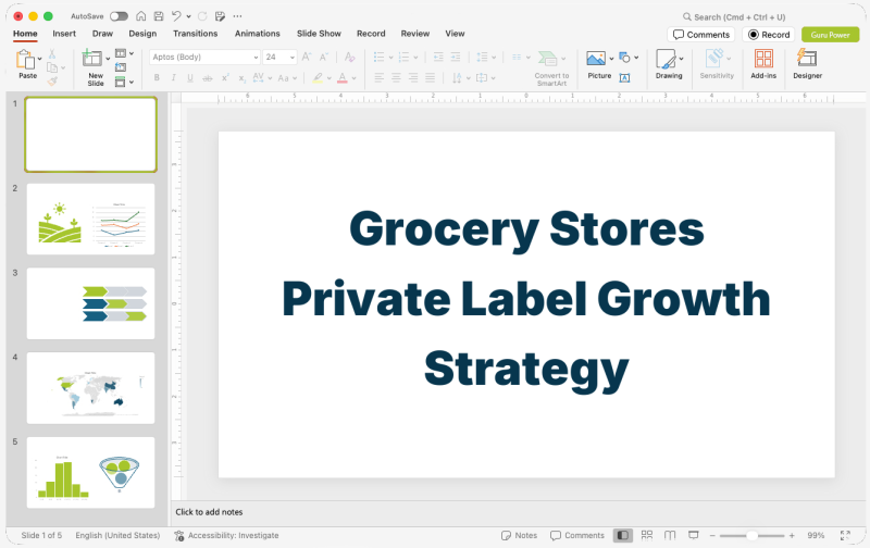 Grocery Stores Private Label Growth Strategy Presentation