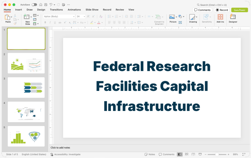 Federal Research Facilities Capital Infrastructure Presentation