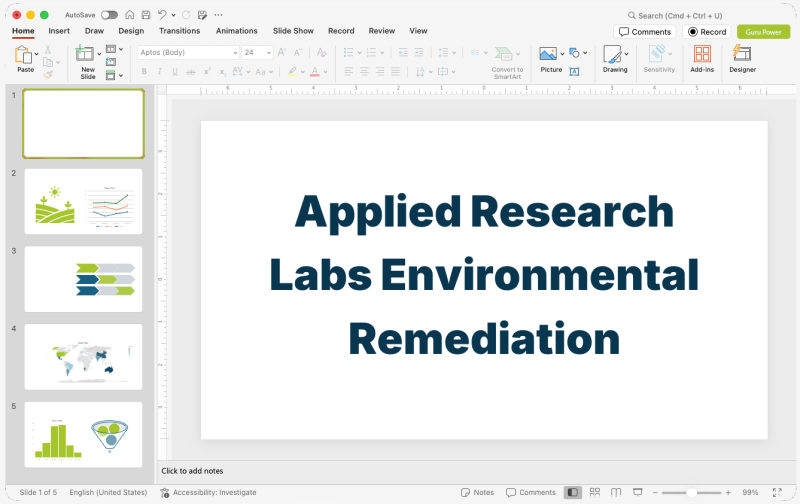 Applied Research Labs Environmental Remediation Presentation