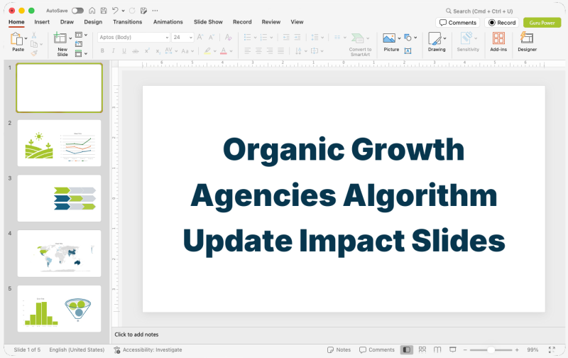Organic Growth Agencies Algorithm Update Impact Slides