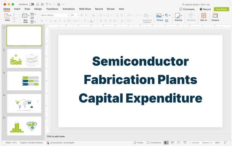 Semiconductor Fabrication Plants Capital Expenditure Presentation
