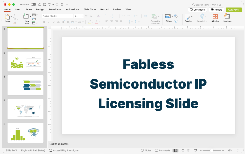 Fabless Semiconductor IP Licensing Slide-Deck