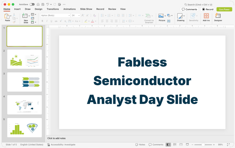 Fabless Semiconductor Analyst Day Slide-Deck