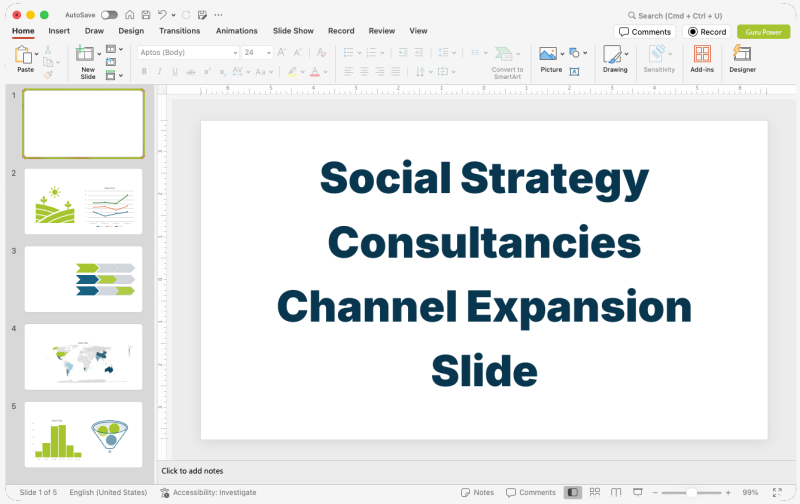 Social Strategy Consultancies Channel Expansion Slide-Deck