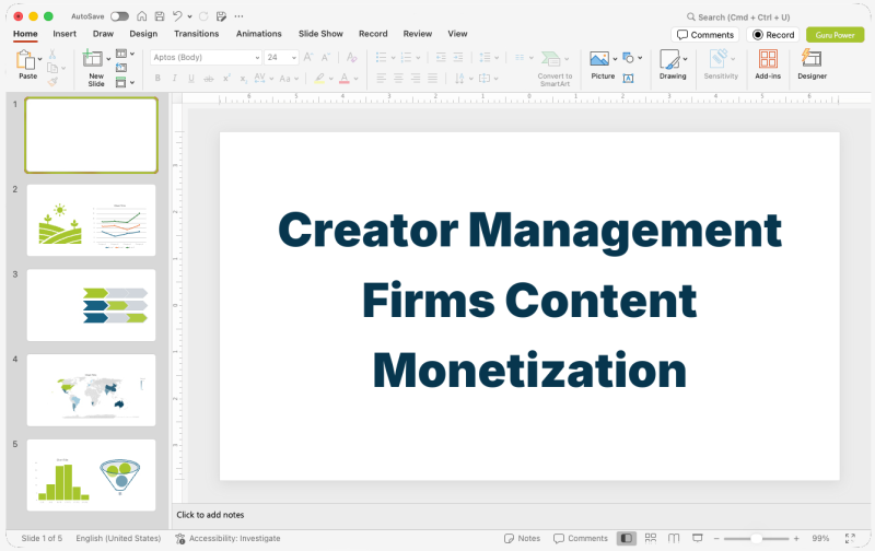 Creator Management Firms Content Monetization Presentation