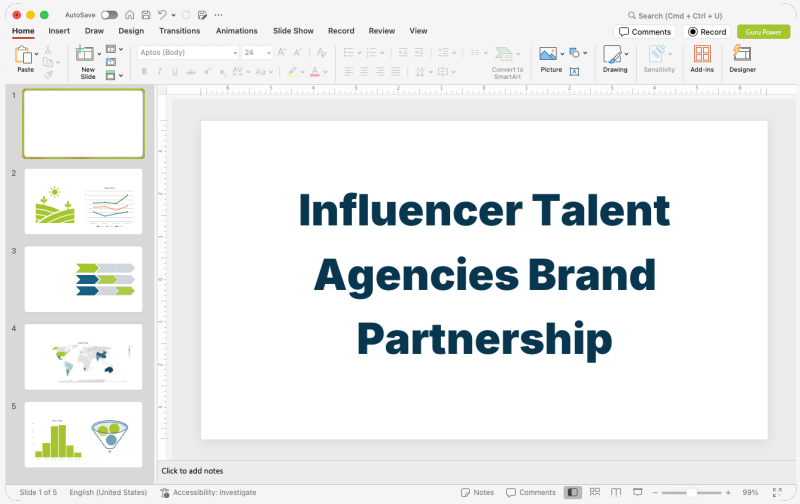 Influencer Talent Agencies Brand Partnership Pitch-Deck
