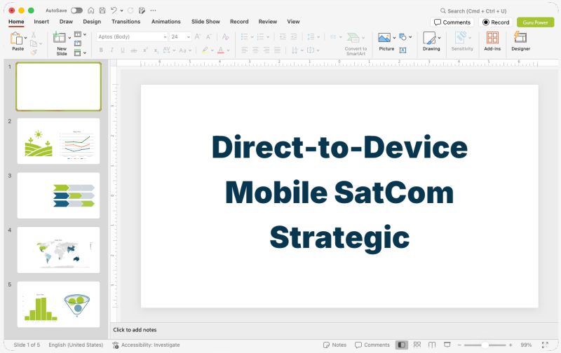 Direct-to-Device Mobile SatCom Strategic Presentation