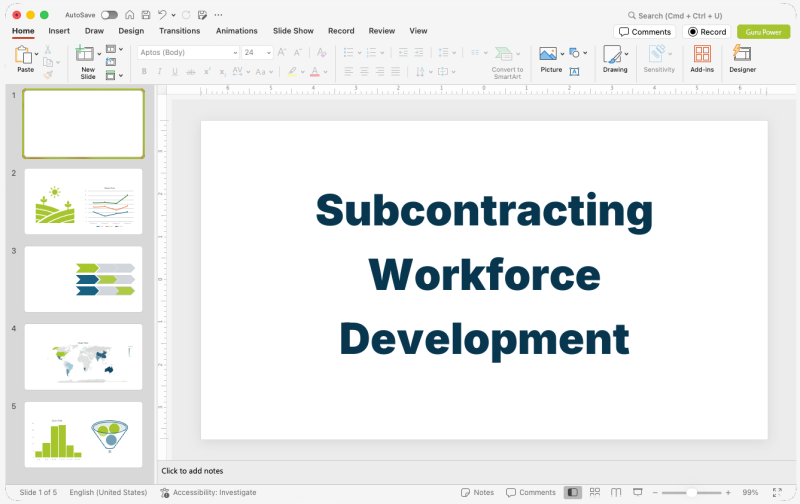 Subcontracting Workforce Development Pitch-Deck