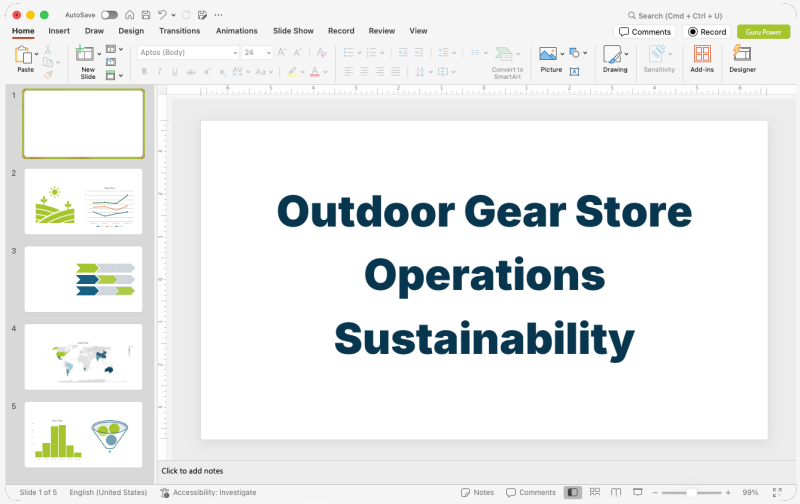 Outdoor Gear Store Operations Sustainability Deck