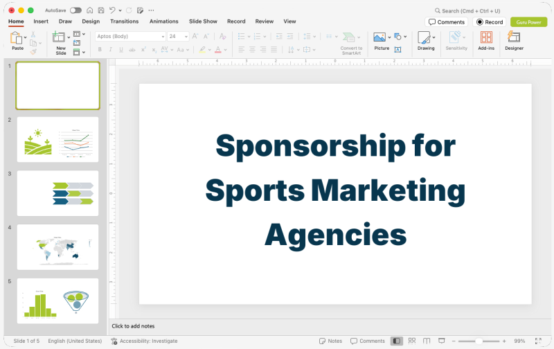Sponsorship Pitch Deck for Sports Marketing Agencies