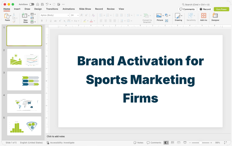 Brand Activation Presentation for Sports Marketing Firms