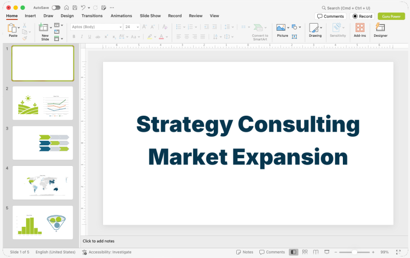 Strategy Consulting Market Expansion Presentation