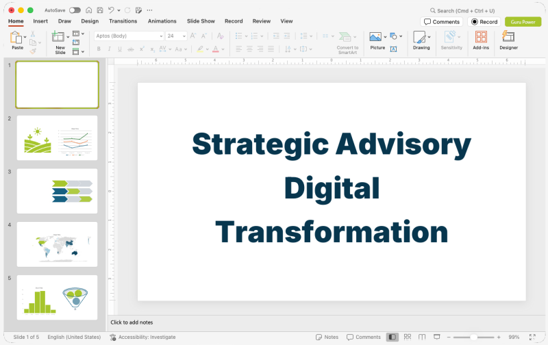 Strategic Advisory Digital Transformation Presentation