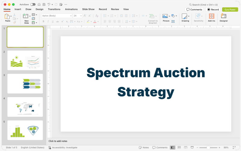 Spectrum Auction Strategy Presentation