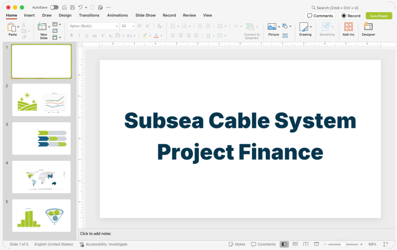 Subsea Cable System Project Finance Pitch-Deck