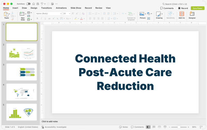 Connected Health Post-Acute Care Reduction Deck