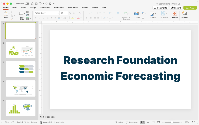 Research Foundation Economic Forecasting Presentation