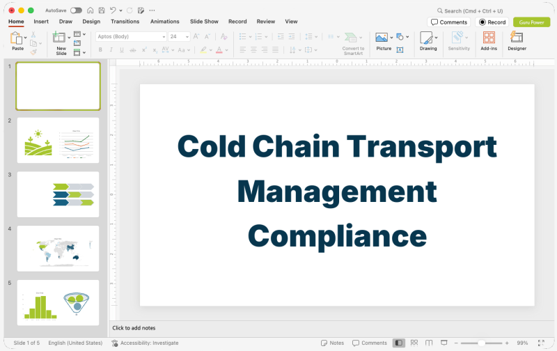 Cold Chain Transport Management Compliance Pitch-Deck