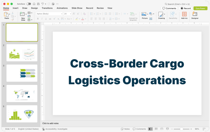 Cross-Border Cargo Logistics Operations Deck