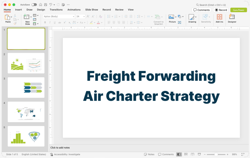 Freight Forwarding Air Charter Strategy Deck