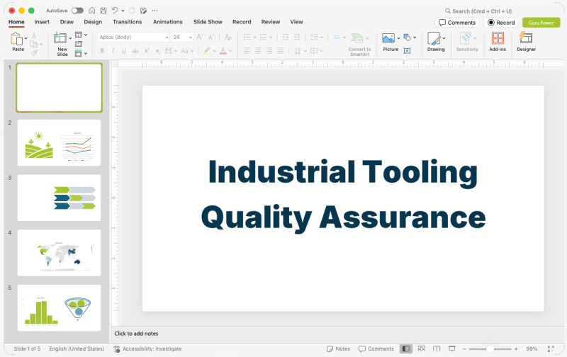 Industrial Tooling Quality Assurance Presentation