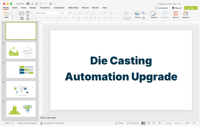 Die Casting Automation Upgrade Deck