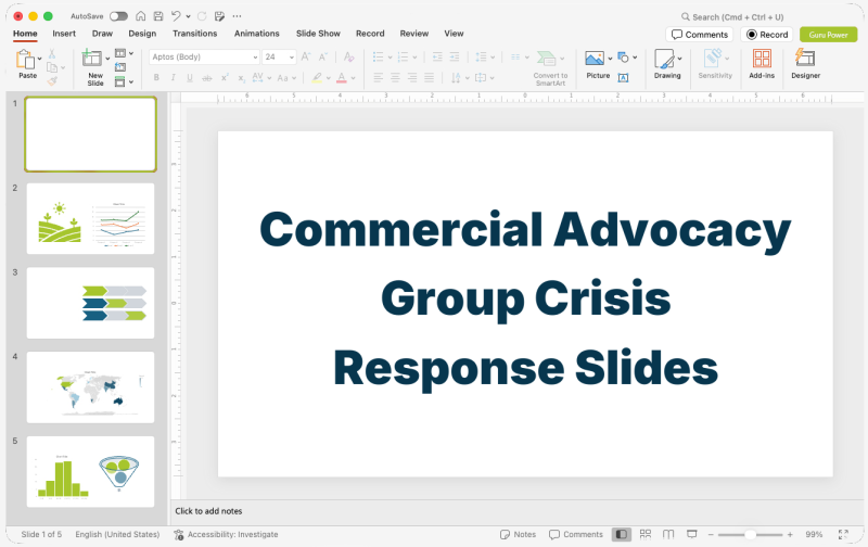 Commercial Advocacy Group Crisis Response Slides
