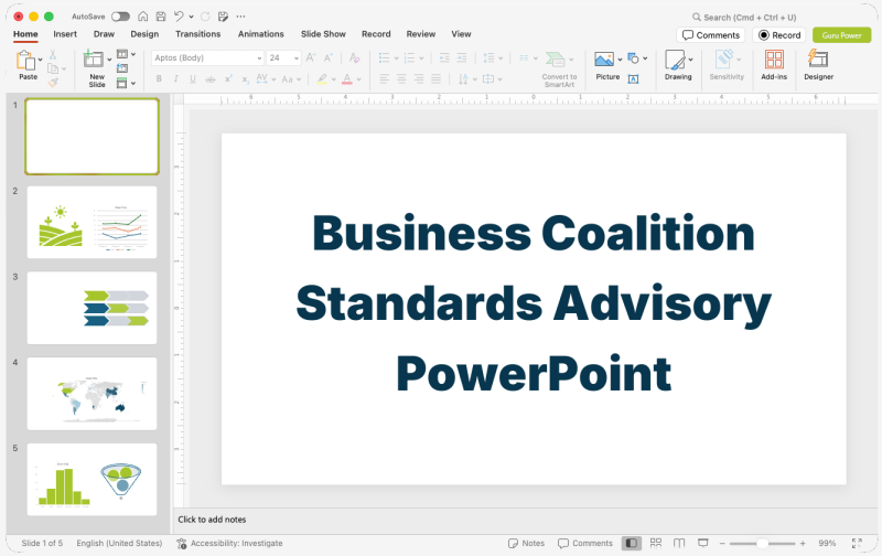 Business Coalition Standards Advisory PowerPoint