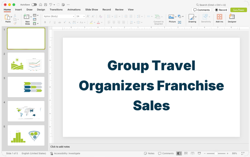 Group Travel Organizers Franchise Sales Presentation