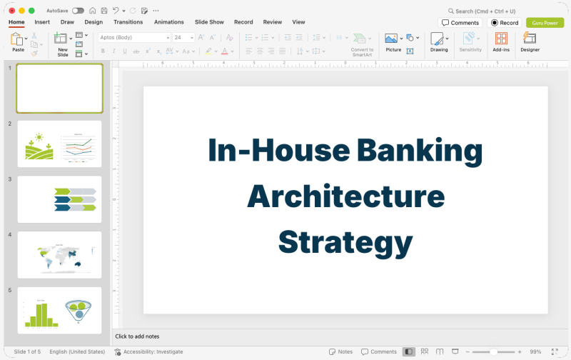 In-House Banking Architecture Strategy Presentation