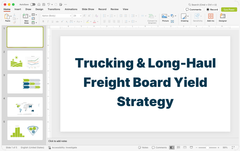 Trucking & Long-Haul Freight Board Yield Strategy Presentation