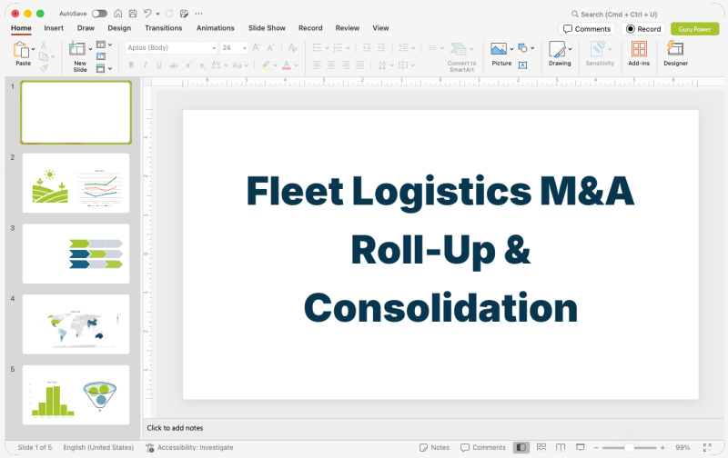 Fleet Logistics M&A Roll-Up & Consolidation Presentation