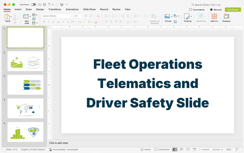Fleet Operations Telematics and Driver Safety Slide-Deck