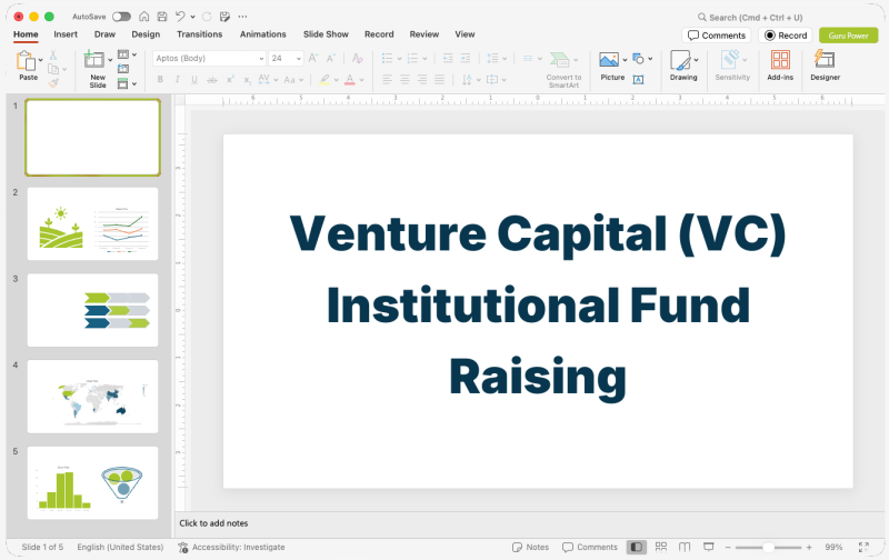 Venture Capital (VC) Institutional Fund Raising Pitch-Deck