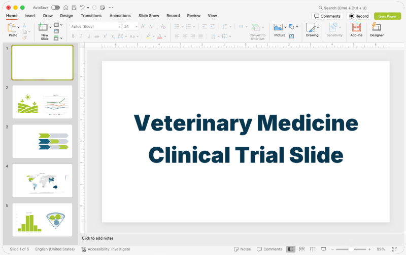Veterinary Medicine Clinical Trial Slide-Deck
