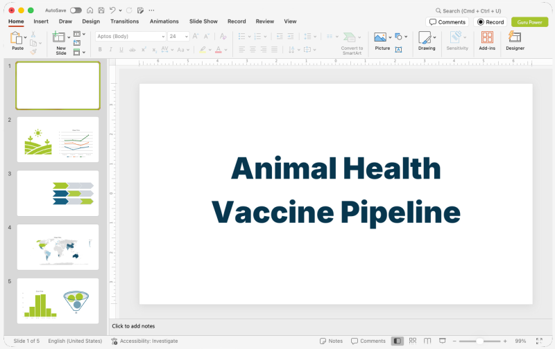 Animal Health Vaccine Pipeline Presentation
